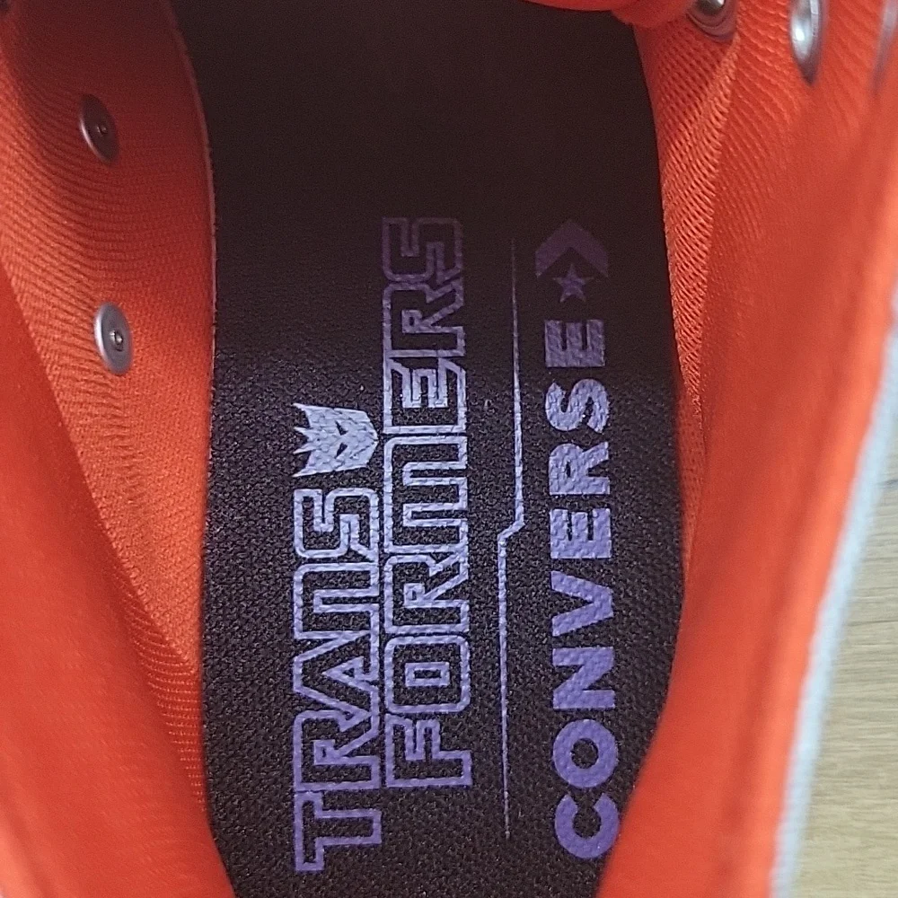 Converse Kids High-Top Sneakers - Gray and Orange